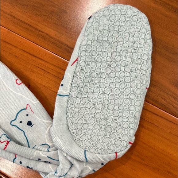 Polar Bear Night Night Footed Pajamas in light blue by Tea Collection - Picture 4 of 5